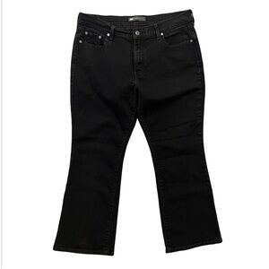 Levi’s Womens 515 Boot Cut Black Denim Jeans Sz 16S 36x28 Black Tab Mid Rise